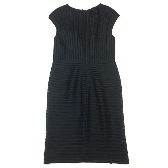 Tadashi Shoji black sheath dress cocktail LBD lace - Picture 4 of 8